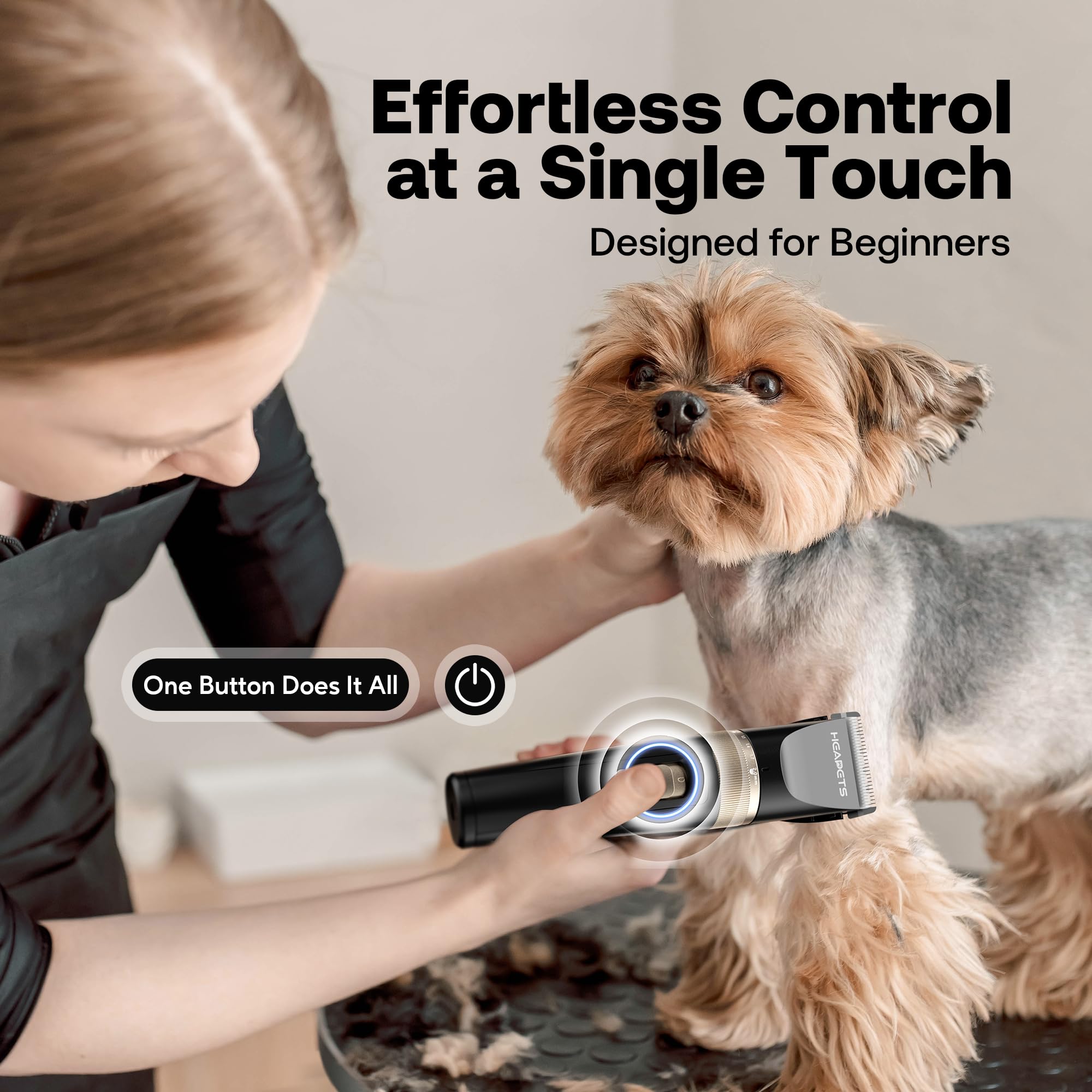 HEAPETS batería de larga duración con carga USB para grooming portátil.
