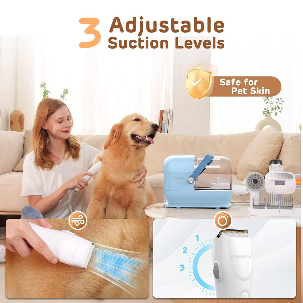 HEAPETS cepillo deslanado para perros facilita deslanado y limpieza del sofá.