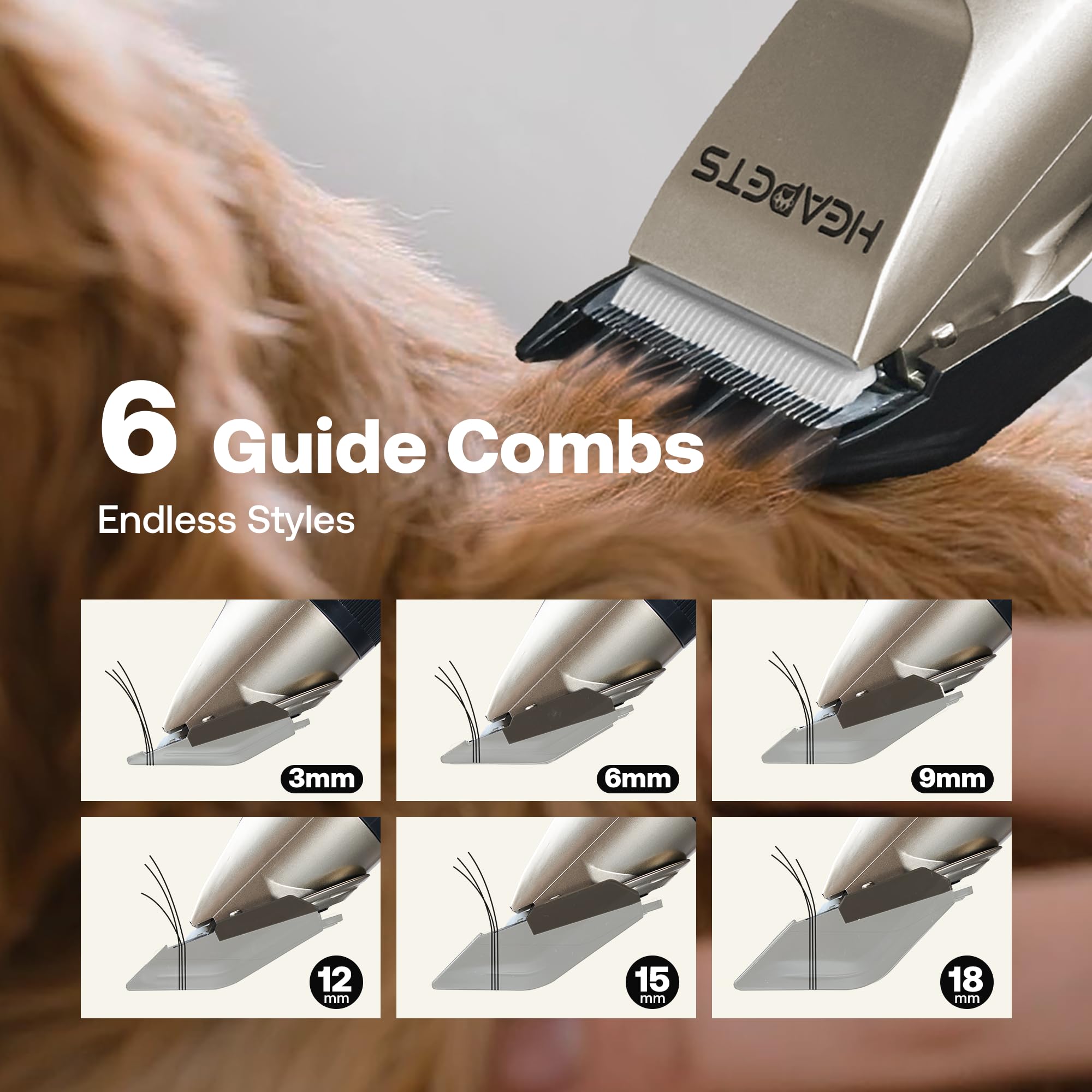 HEAPETS cortapelos diseño ergonómico para un manejo cómodo