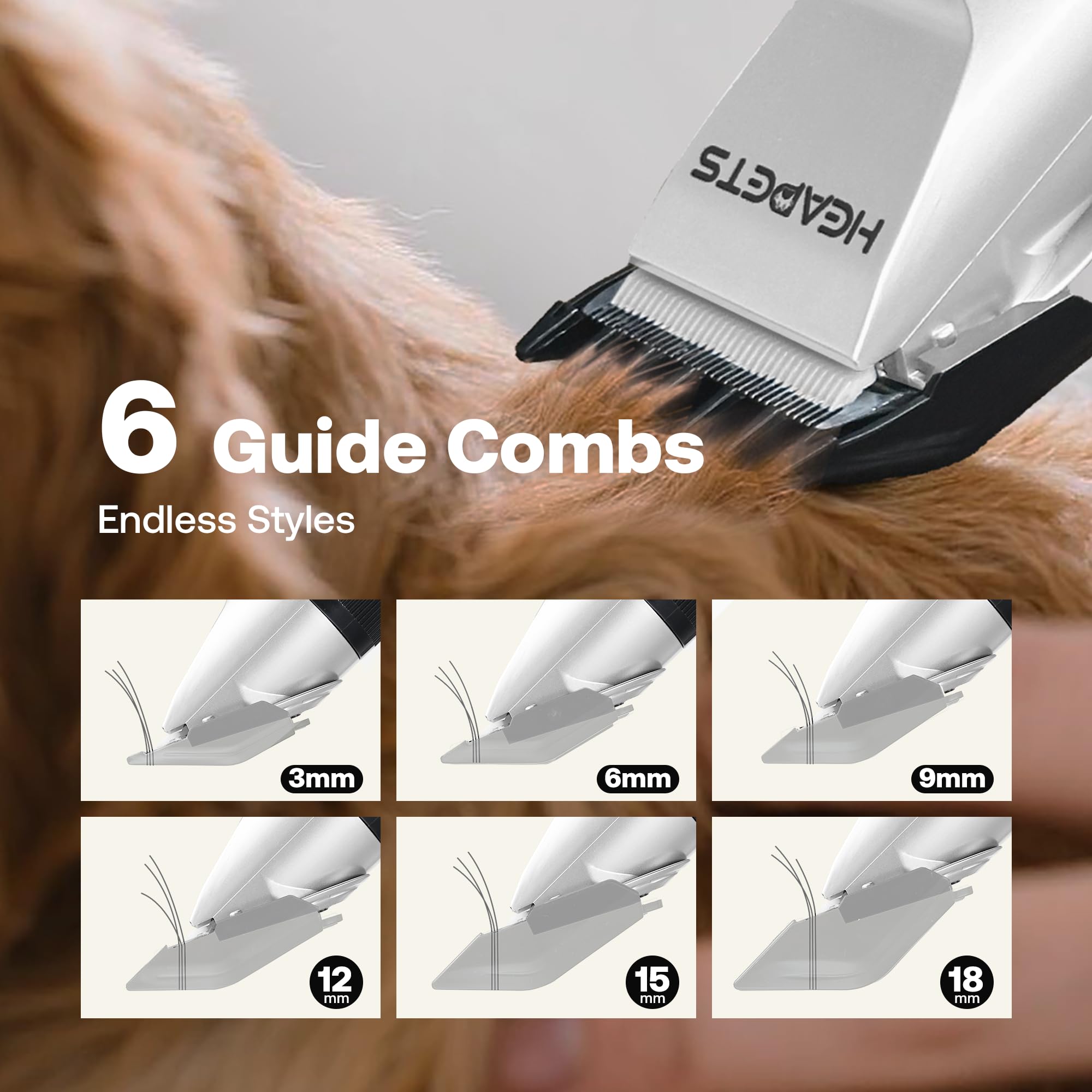 HEAPETS cabezal desmontable y lavable para limpieza
