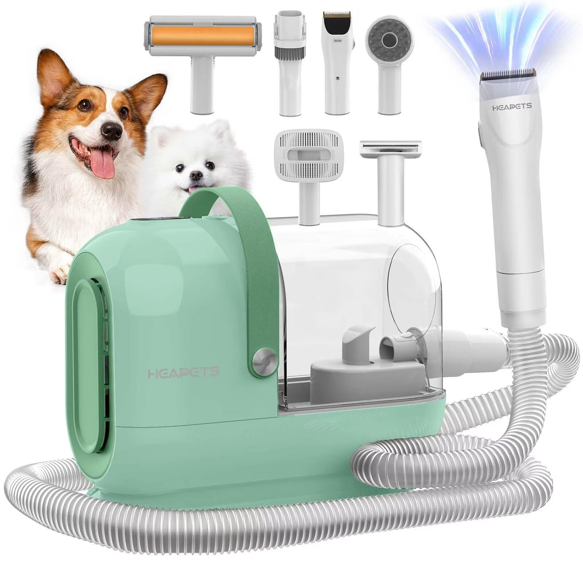 HEAPETS kit aspiradora para perros con capacidad de 3L facilita la limpieza del pelo.