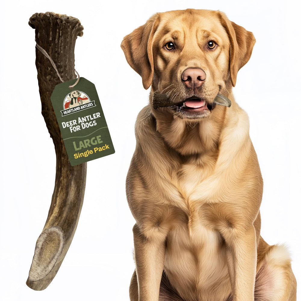Heartland Antlers cuerno dental para perro en uso diario