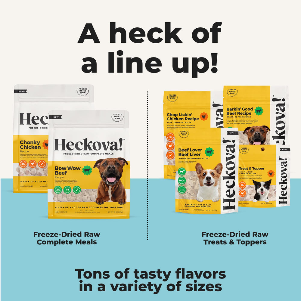 Heckova Bow Wow Beef sin colorantes artificiales para perros
