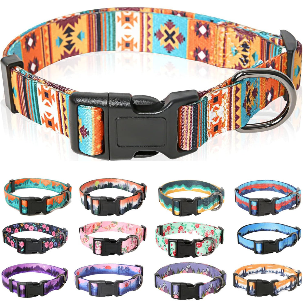 HEELE collar floral con patron doble para expresar la personalidad de tu perro.