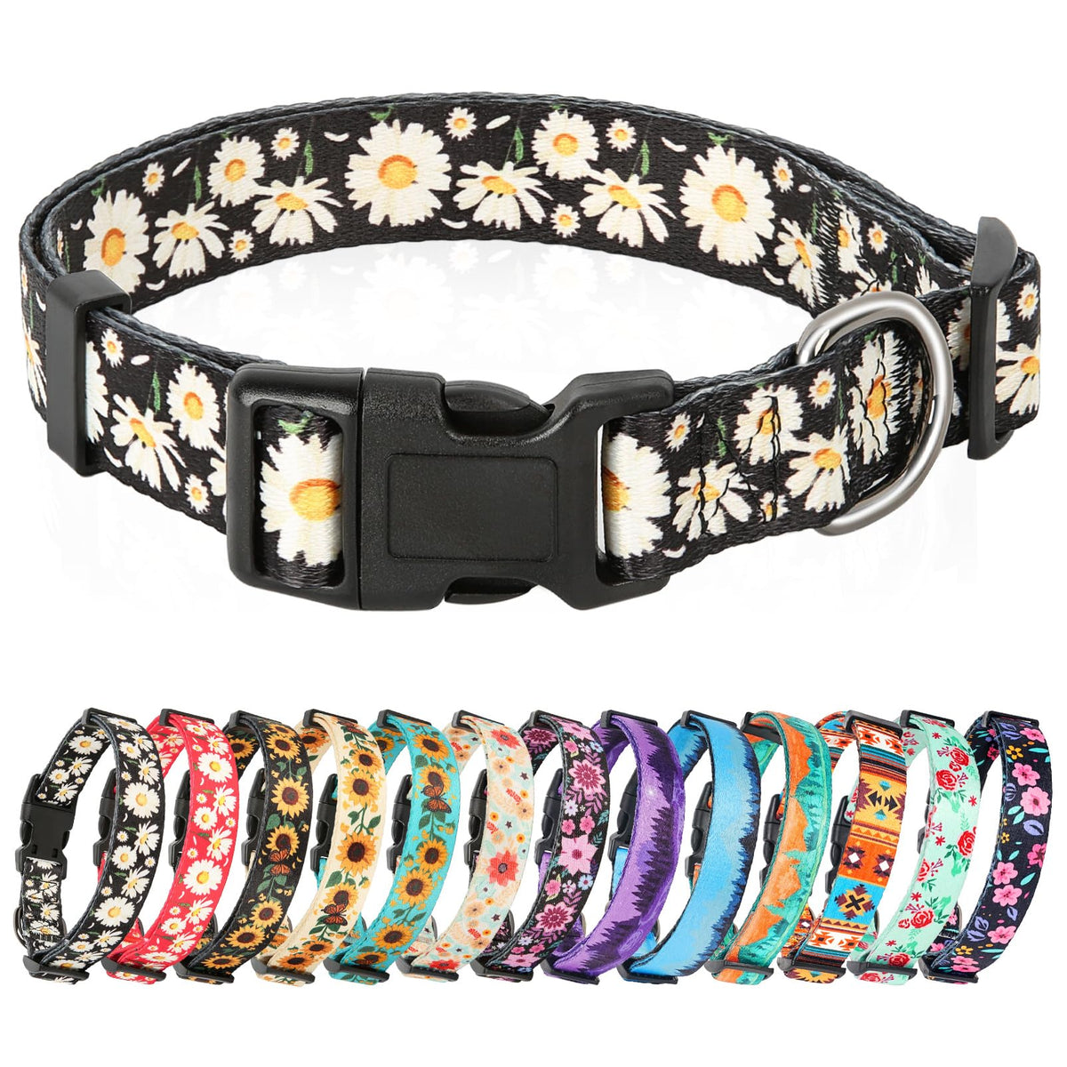 HEELE collar margarita patrón doble para paseos con estilo.