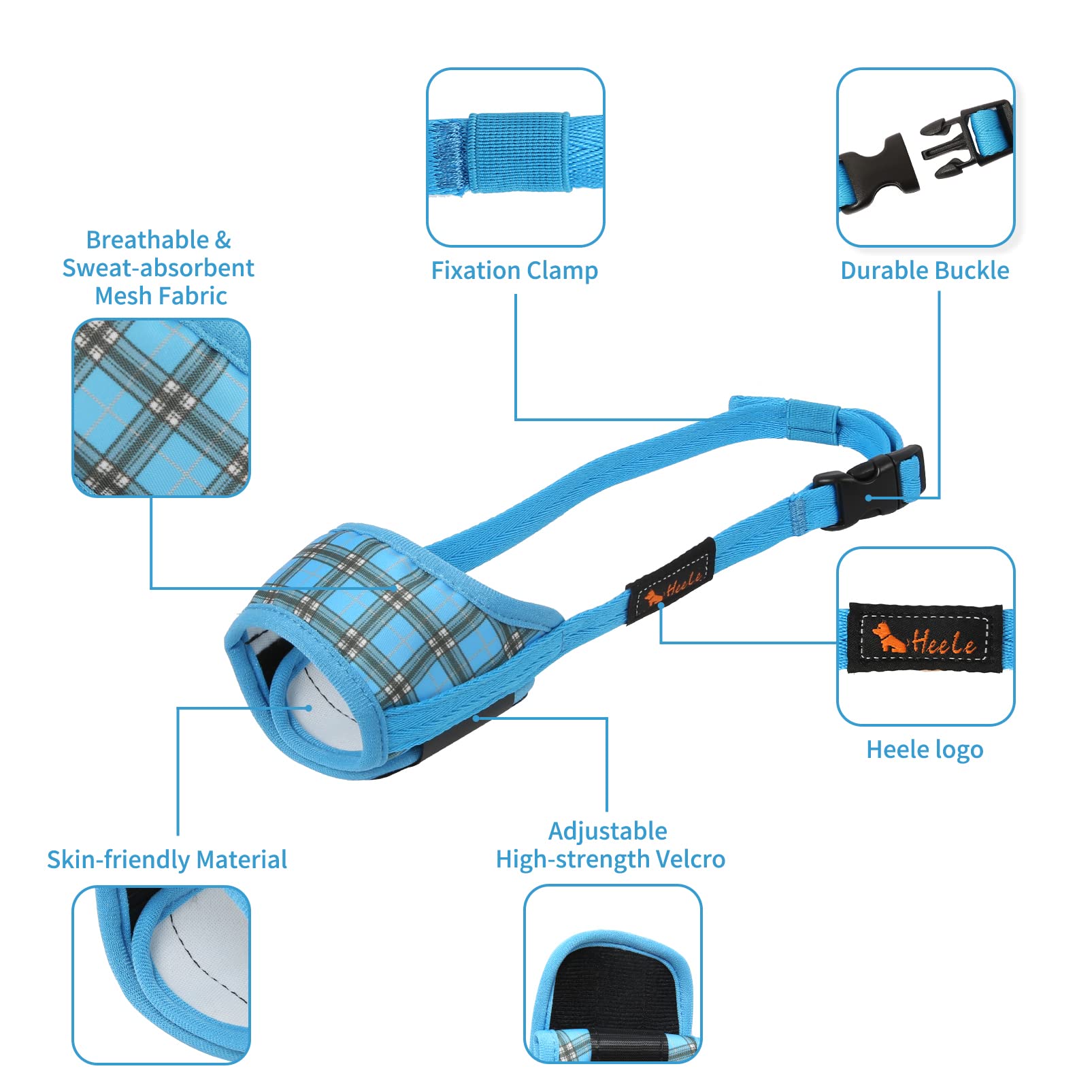 HEELE diseño ergonómico que facilita beber agua sin quitar el bozal