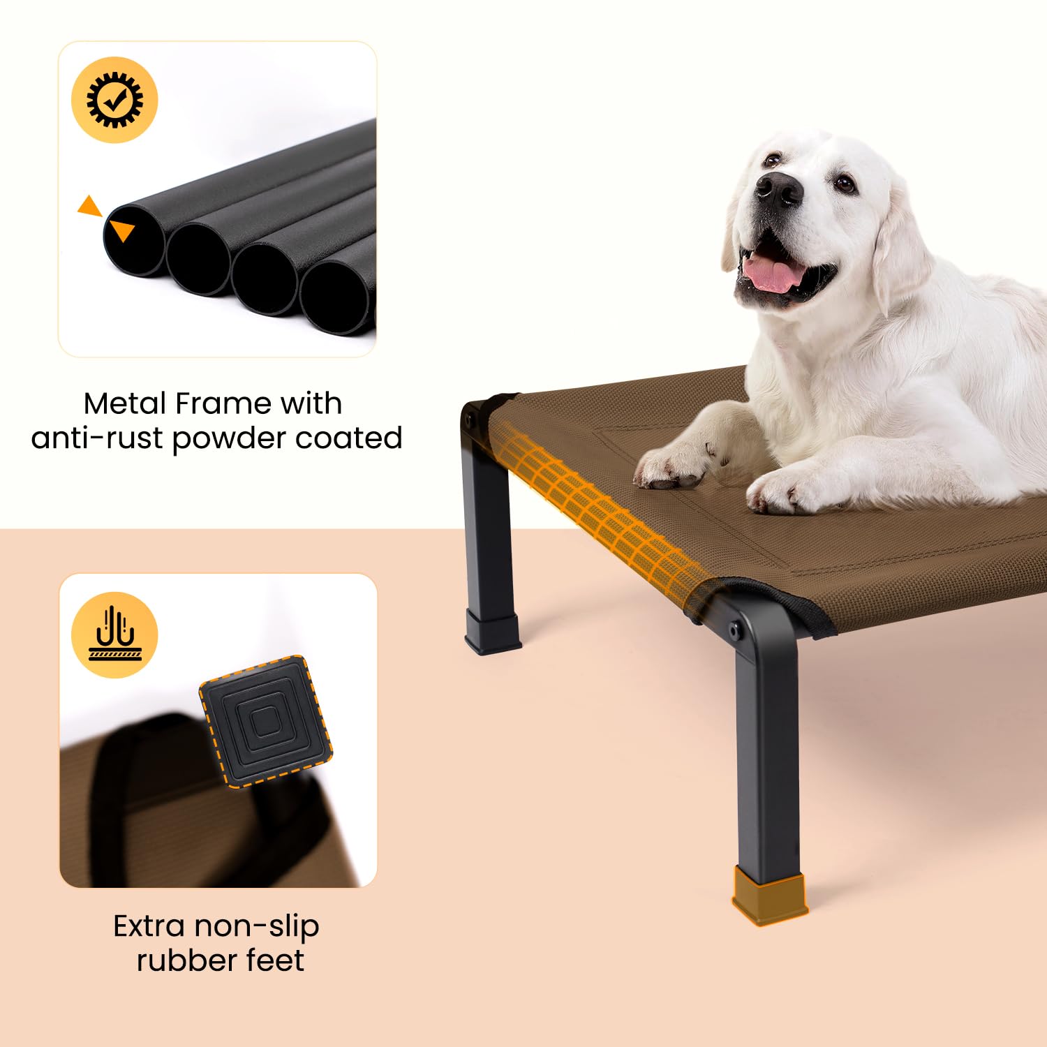 Heeyoo cama elevada apta para interior y exterior