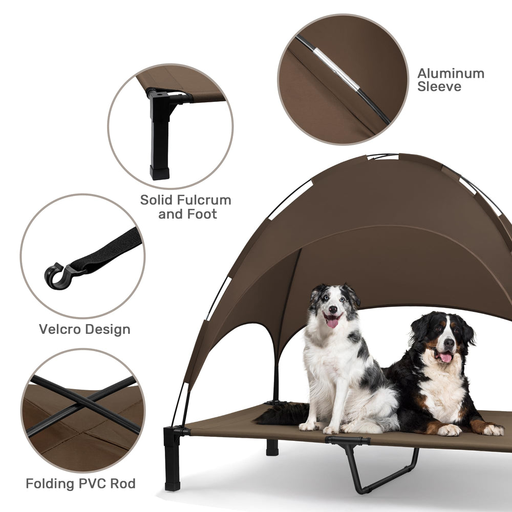 Cama elevada Heeyoo a 7,5 pulgadas mantiene al perro cómodo.