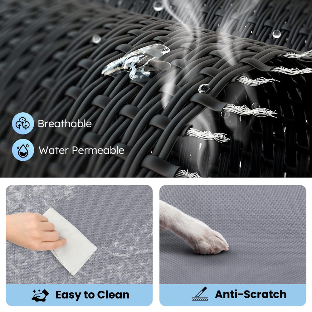 Heeyoo cama para perros con malla Textilene transpirable y fácil de limpiar.
