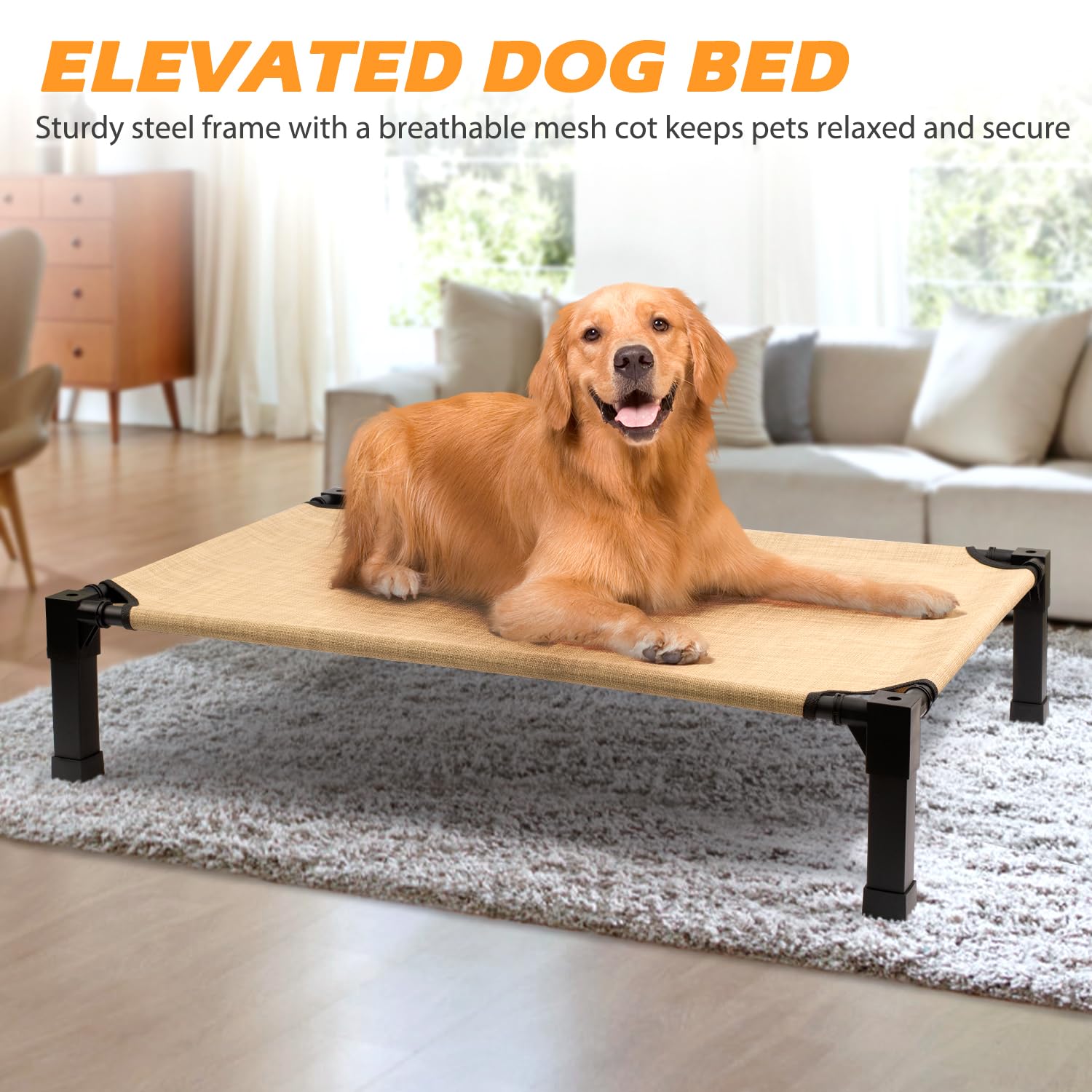Cama para perro Heeyoo portátil para picnic y camping, fácil de trasladar.