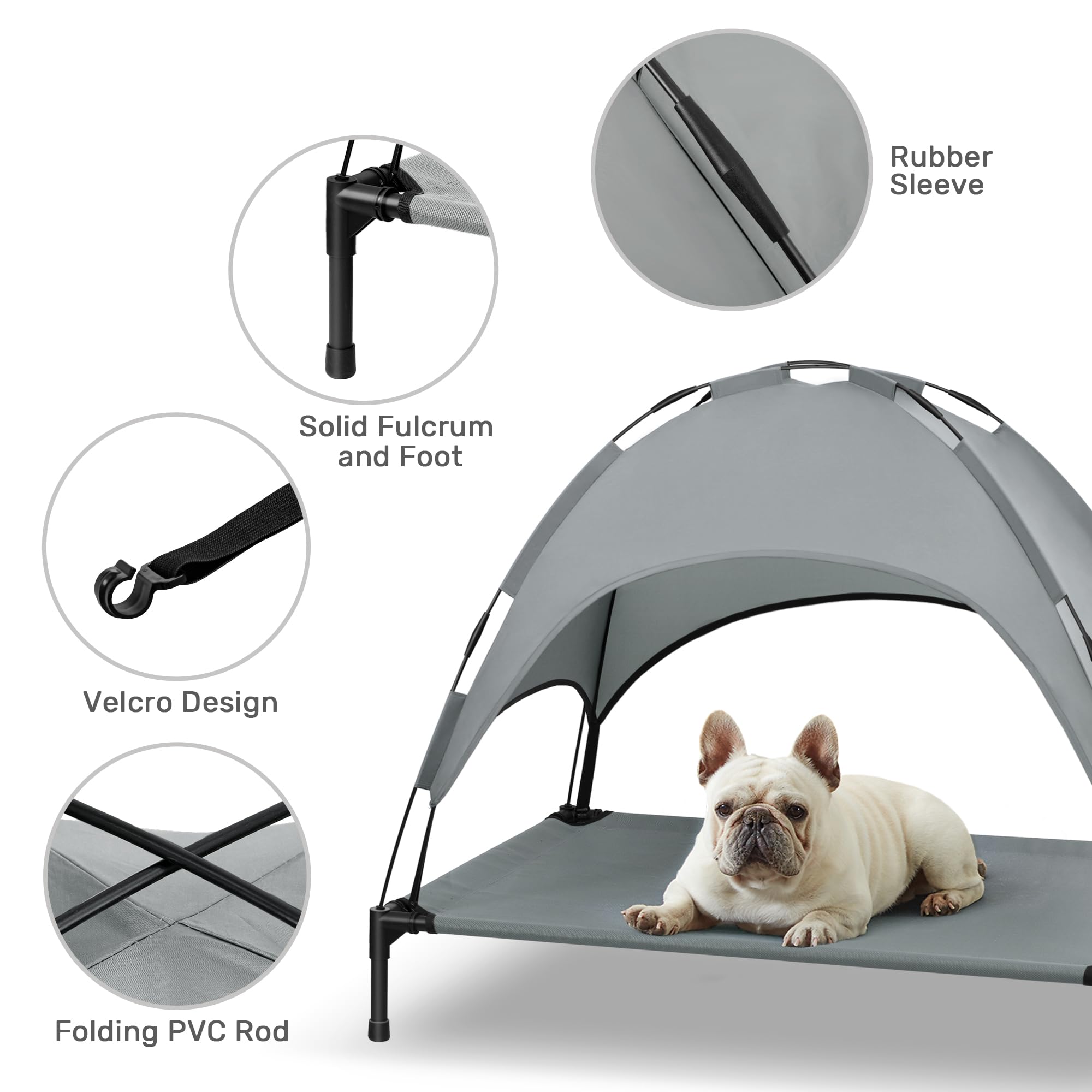 Cama para perro Heeyoo con patas antideslizantes para mayor seguridad.