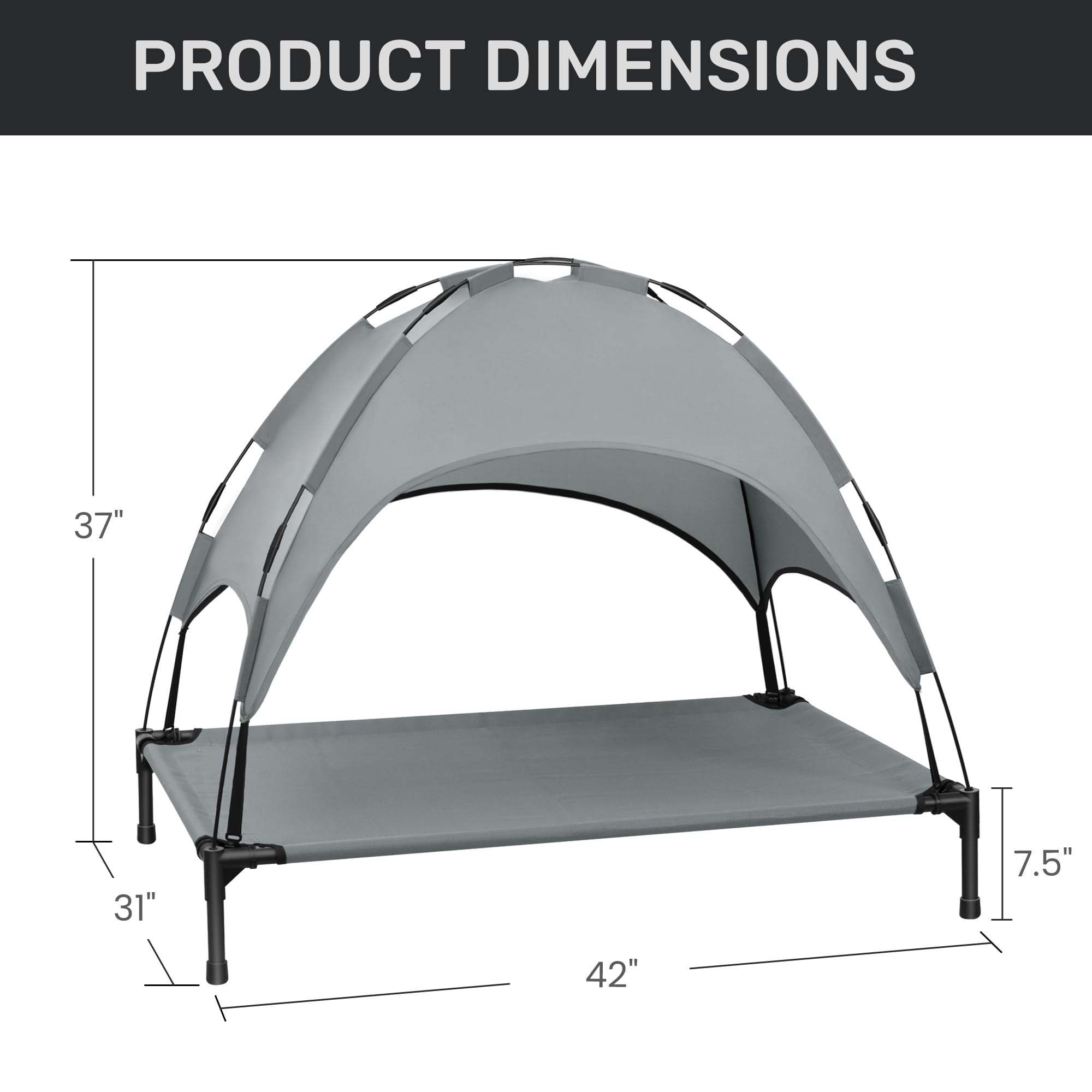 Cama para perro Heeyoo portable y ligera, ideal para viajar.
