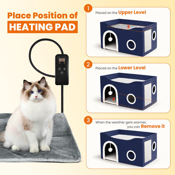 Heeyoo casa-gato-caliente-bola-peluche añade juego suave al descanso