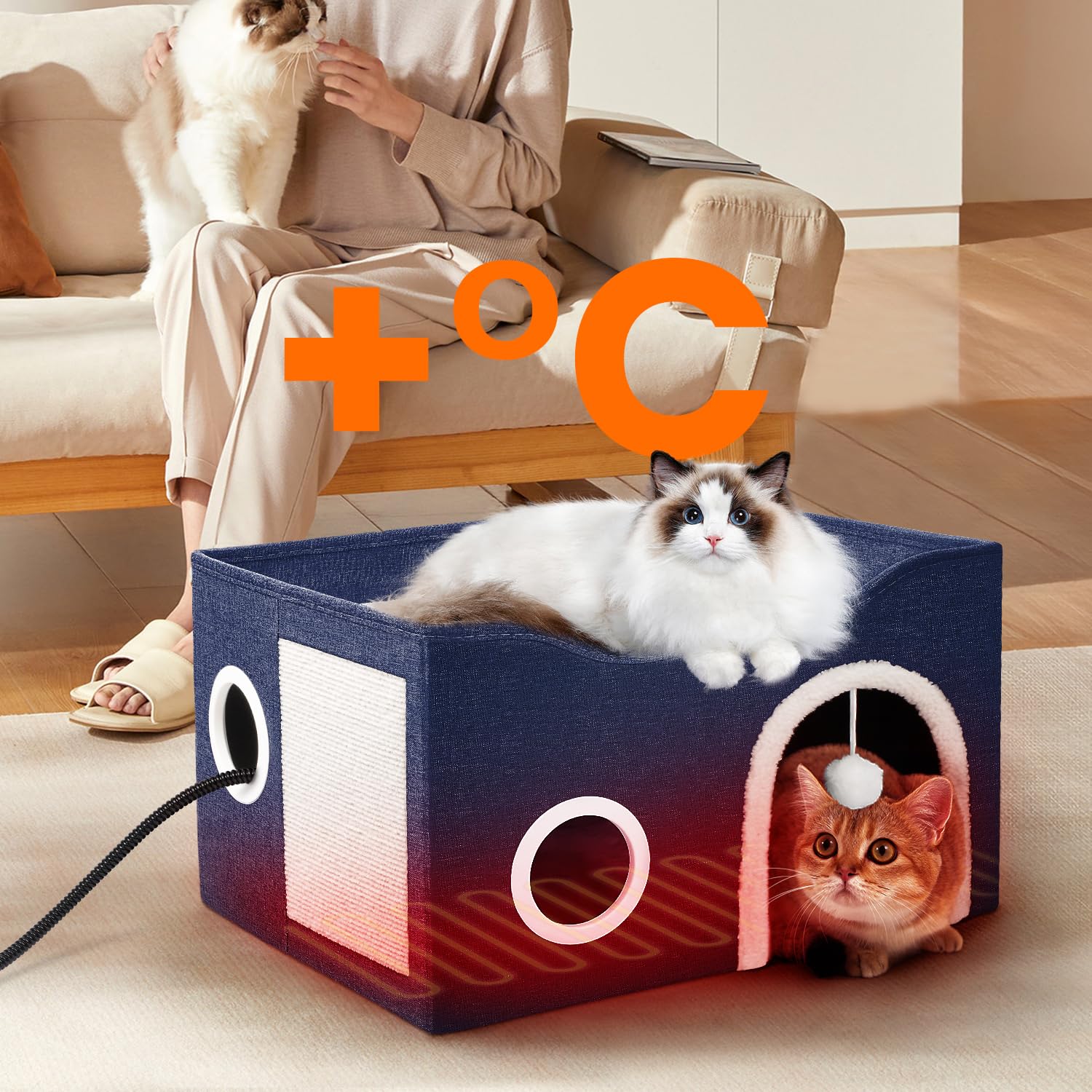 Heeyoo casa-gato-caliente-uso-diario ofrece confort para tu hogar