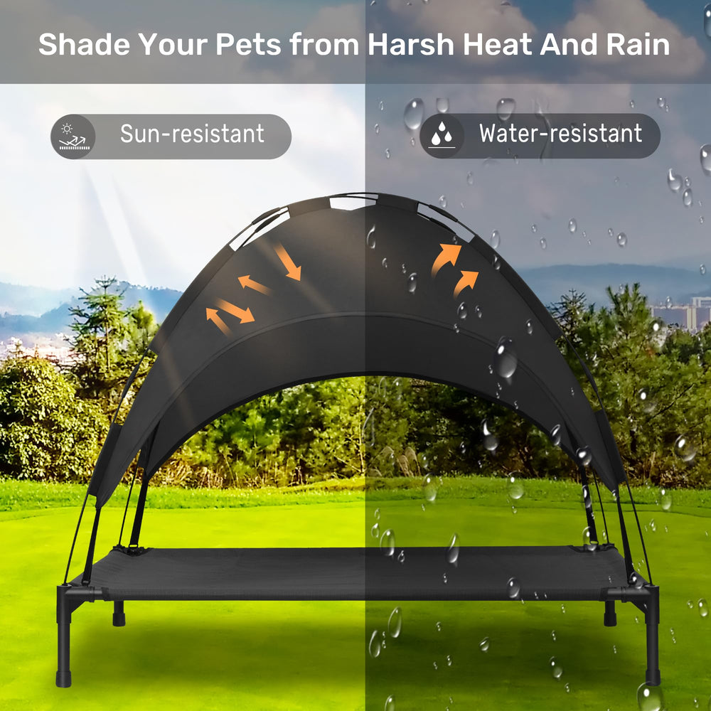 Dosel impermeable de Heeyoo brinda sombra y protección para actividades al exterior.