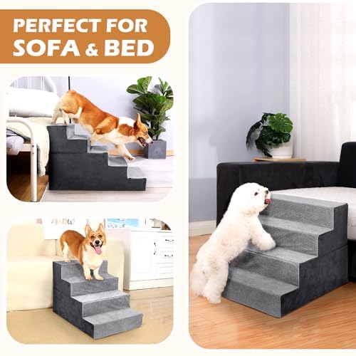Heeyoo escaleras perro base con borde estable para evitar deslizamientos.
