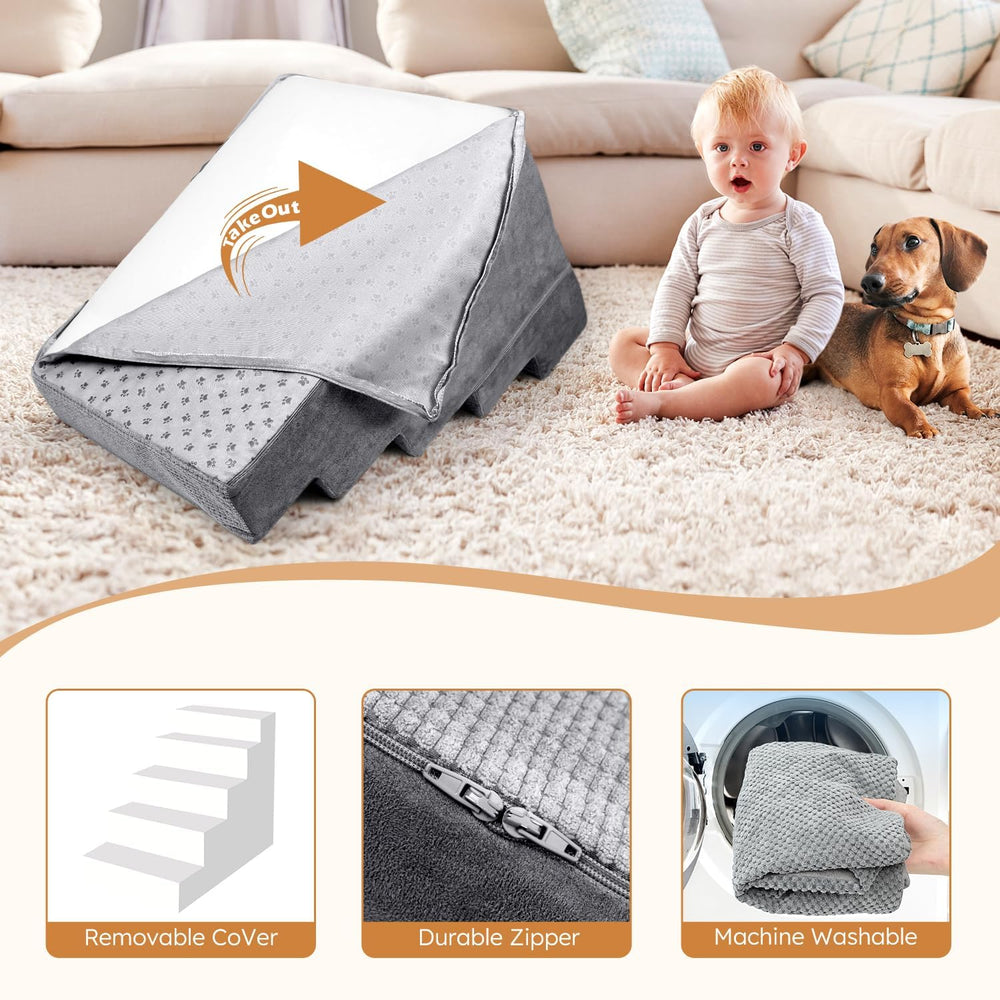 Heeyoo escaleras perro funda lavable desmontable facilita limpieza y mantenimiento.