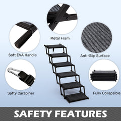 Heeyoo escaleras plegadas, almacenamiento compacto en coche o maletero.