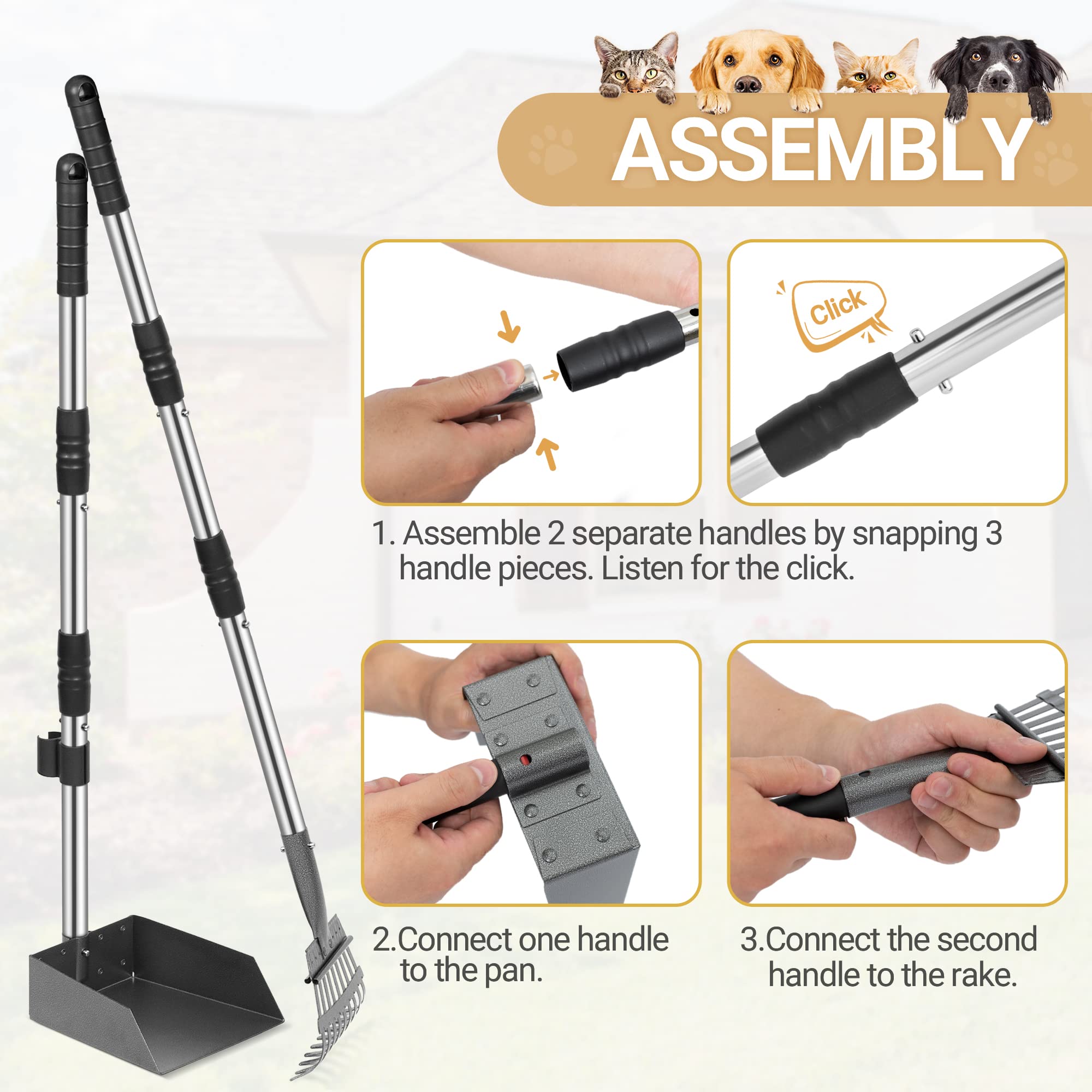 Heeyoo mango extendido ajustable: alcance cómodo para limpieza