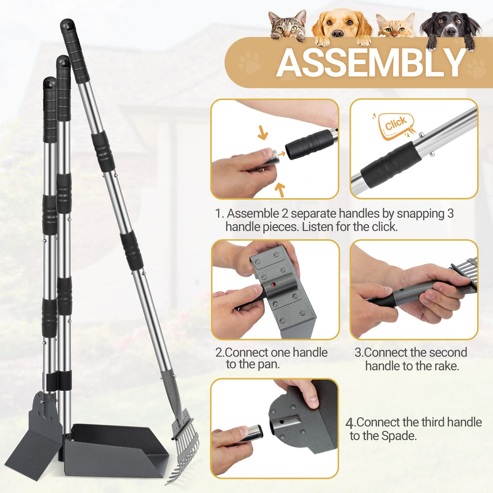 Heeyoo mangos ajustables de tres secciones para mayor alcance.