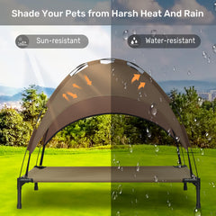 Heeyoo-toldo-impermeable-para-cama mantiene sombra y protección ante la lluvia.