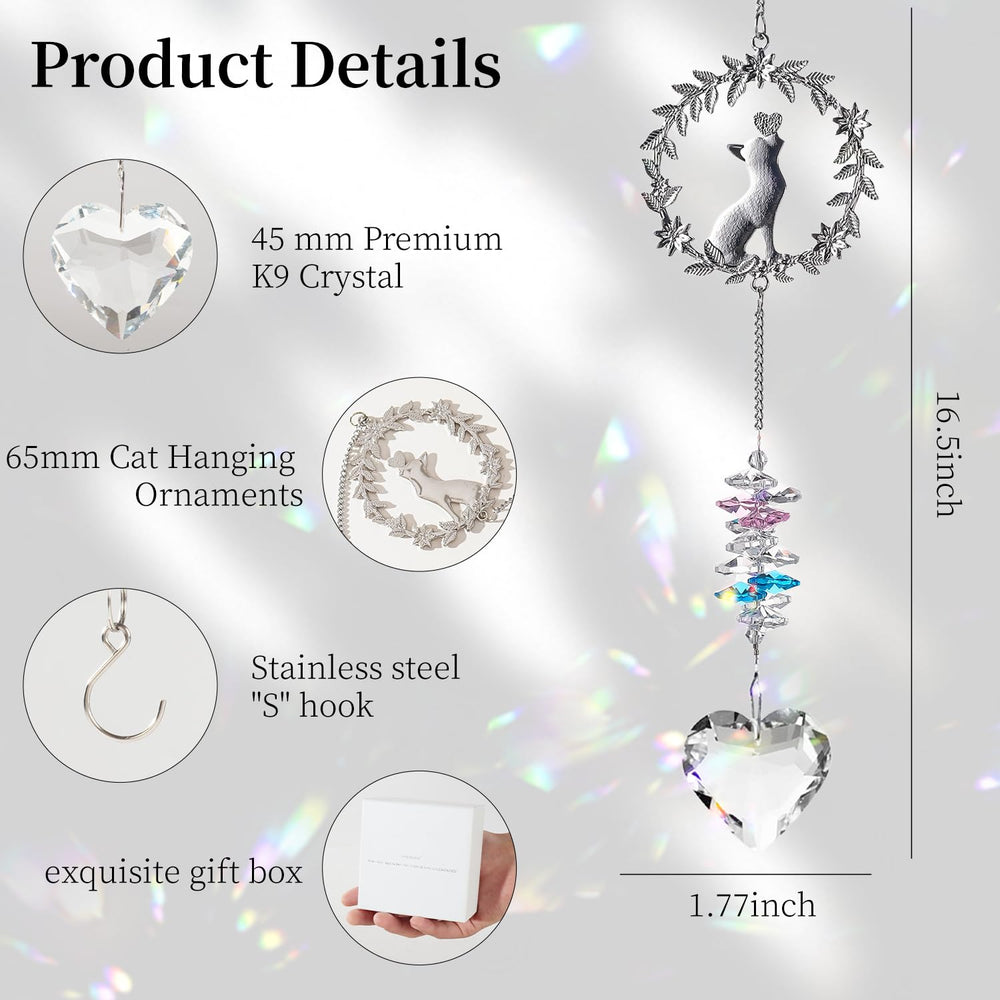 HEGELDA cuentas cristal rosadas y azules: arcoíris suaves para la habitación.