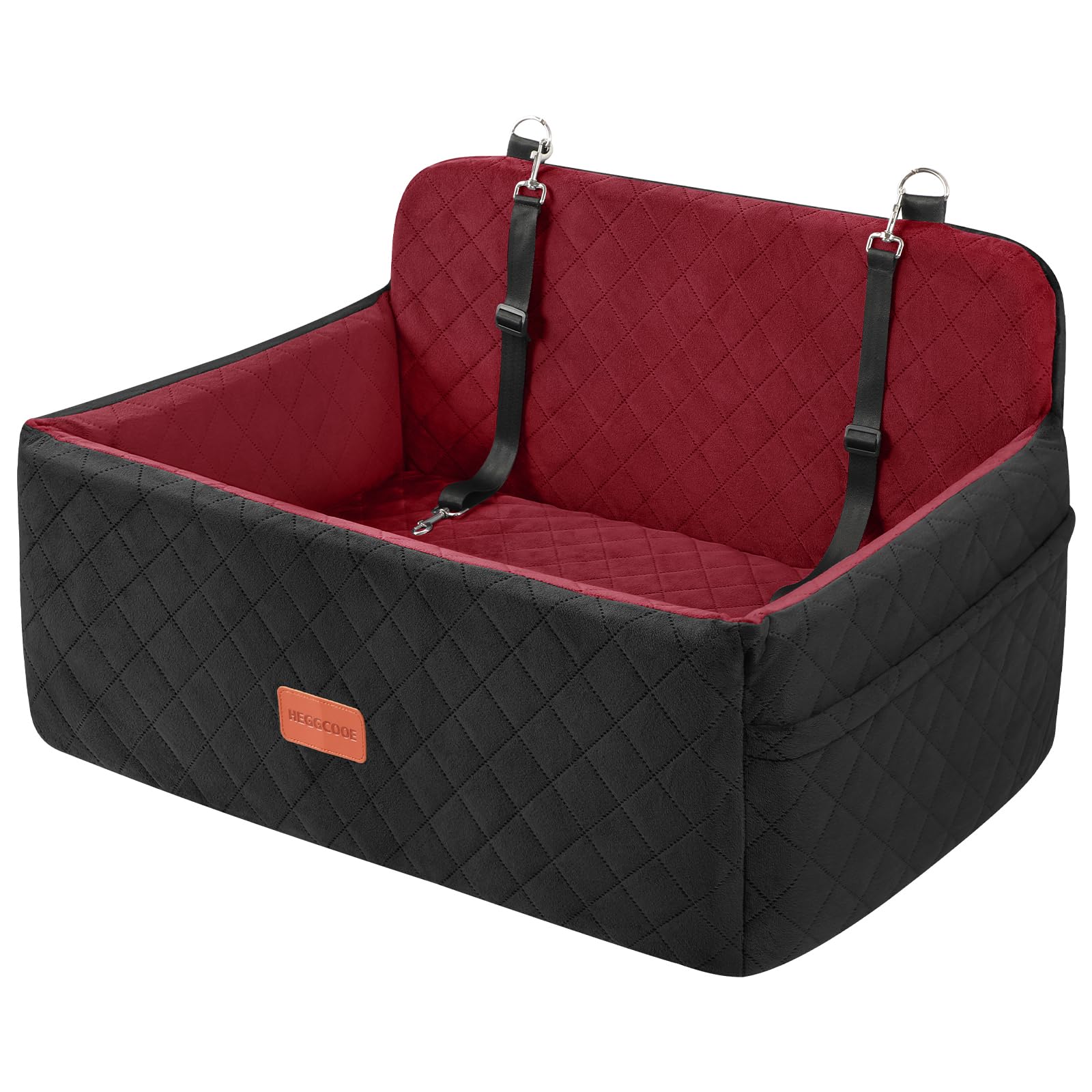 HEGGCOOE asiento coche perro mediano-grande muestra seguridad y confort durante el viaje