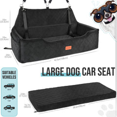 HEGGCOOE cama para dos perros medianos, comodidad y seguridad en trayectos.
