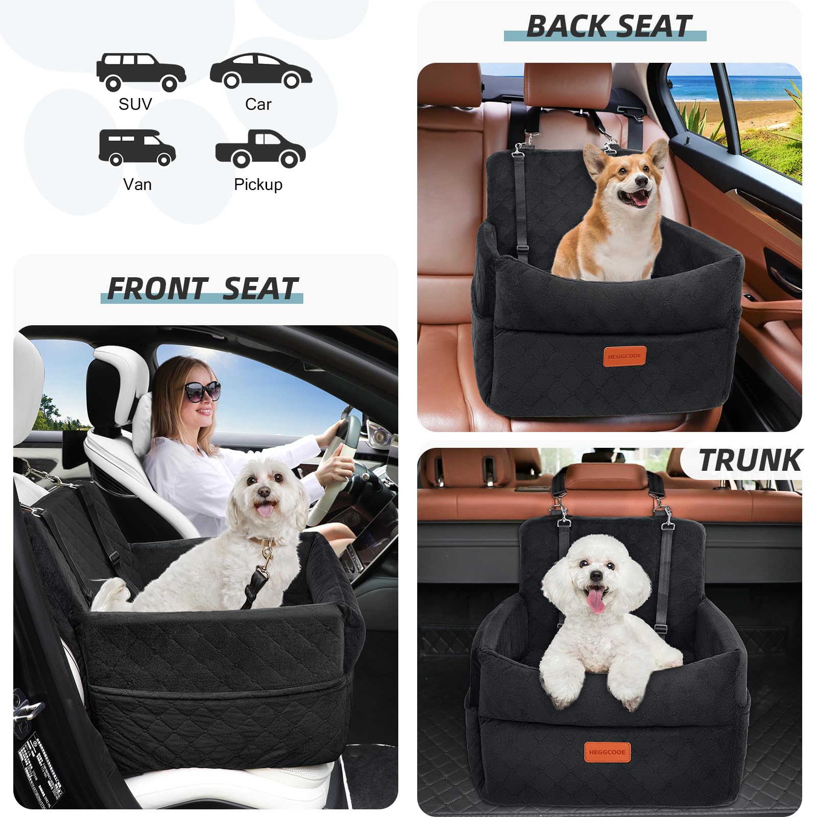 Correas de seguridad evitan saltos del perro HEGGCOOE