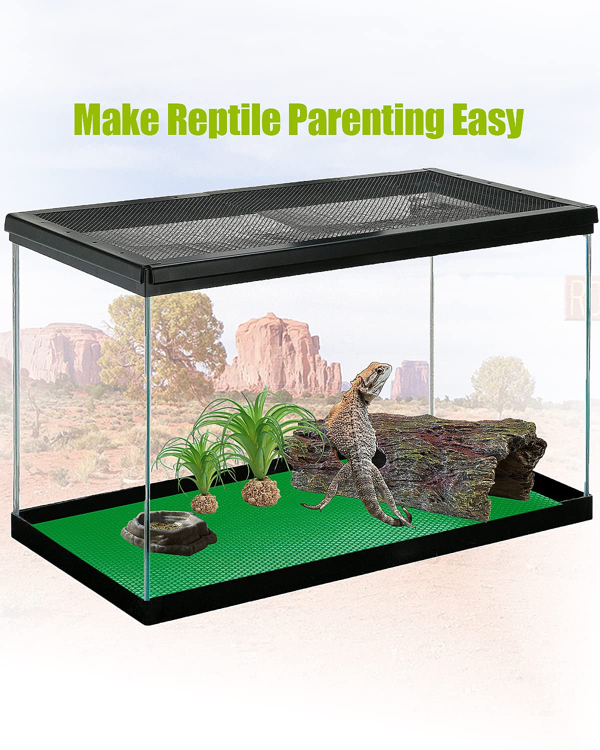 Helidrago cama reptil multipropósito para geckos y dragones barbudos.