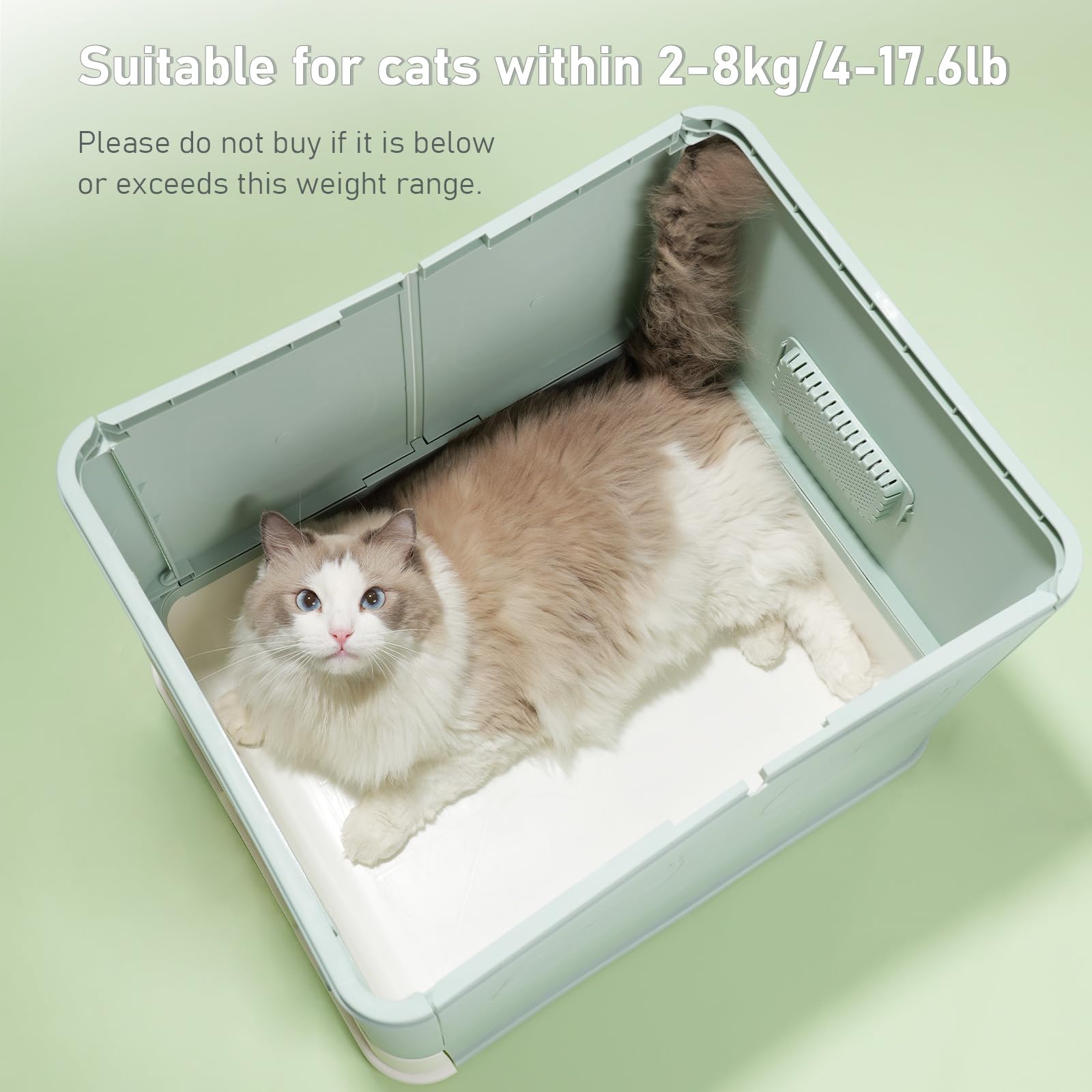 HelloMiao entrada frontal y superior facilita el acceso para gatos de todas las edades