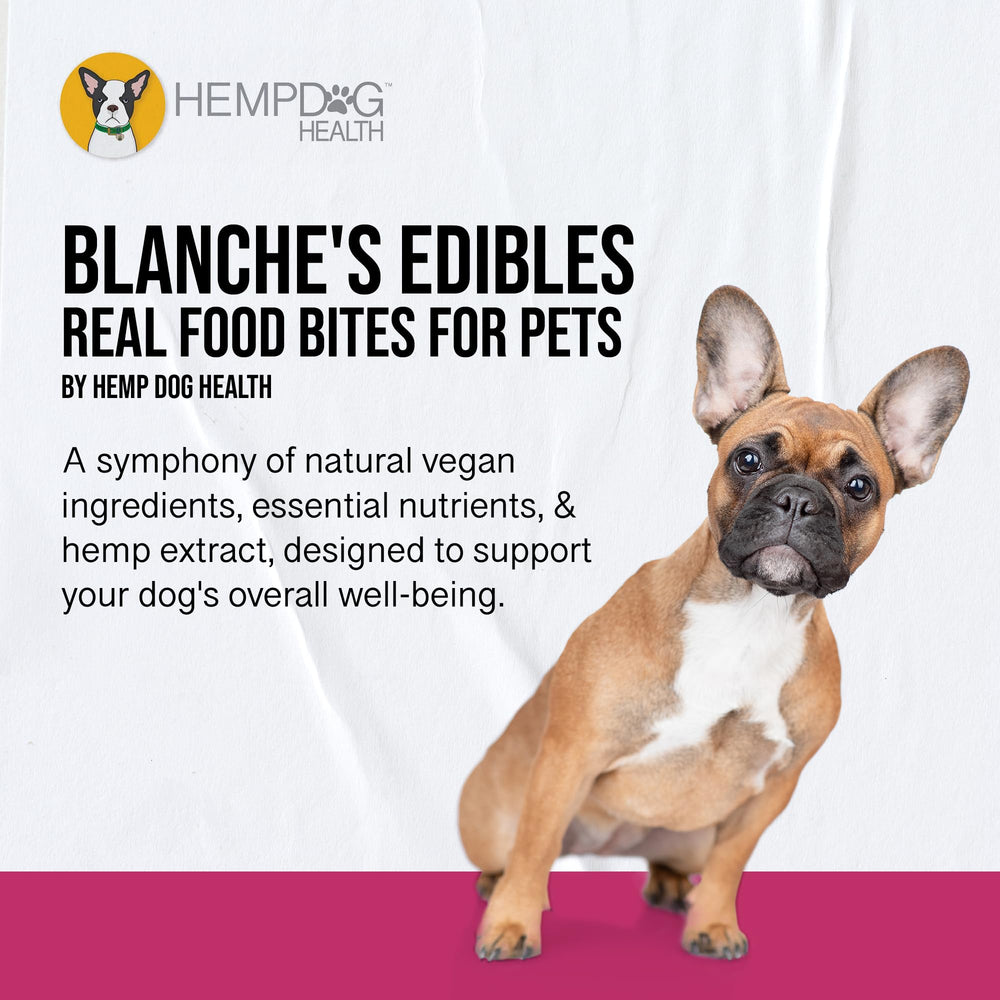 Hemp Dog Health Blanche, etiqueta orgánica destaca ingredientes naturales y sostenibilidad