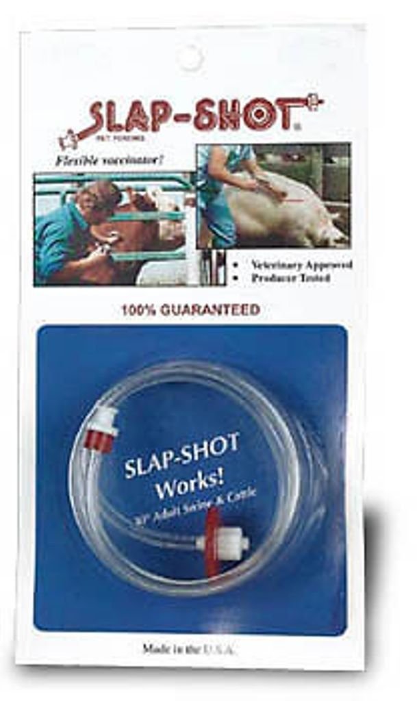 Hengulus Slap-Shot II Vacunador 30 pulgadas facilita vacunas sin movimientos del animal