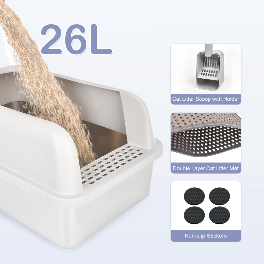 Henkelion capacidad 26 litros ofrece espacio amplio para gatos grandes.
