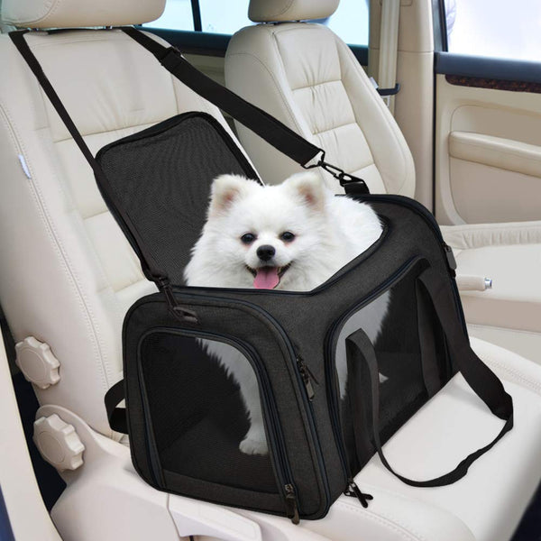 Henkelion Porta-Mascotas Grande Suave, acabado a prueba de agua para viajes en condiciones húmedas.