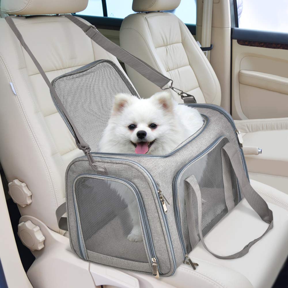 Henkelion transportín grande, puerta de malla con buena visibilidad para la mascota.