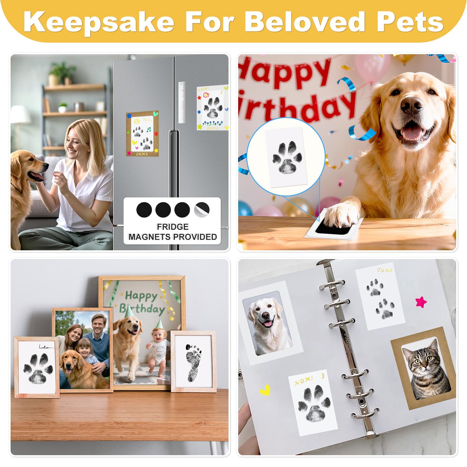 Henyopet kit memorial perro impresiones duraderas para conmemorar.