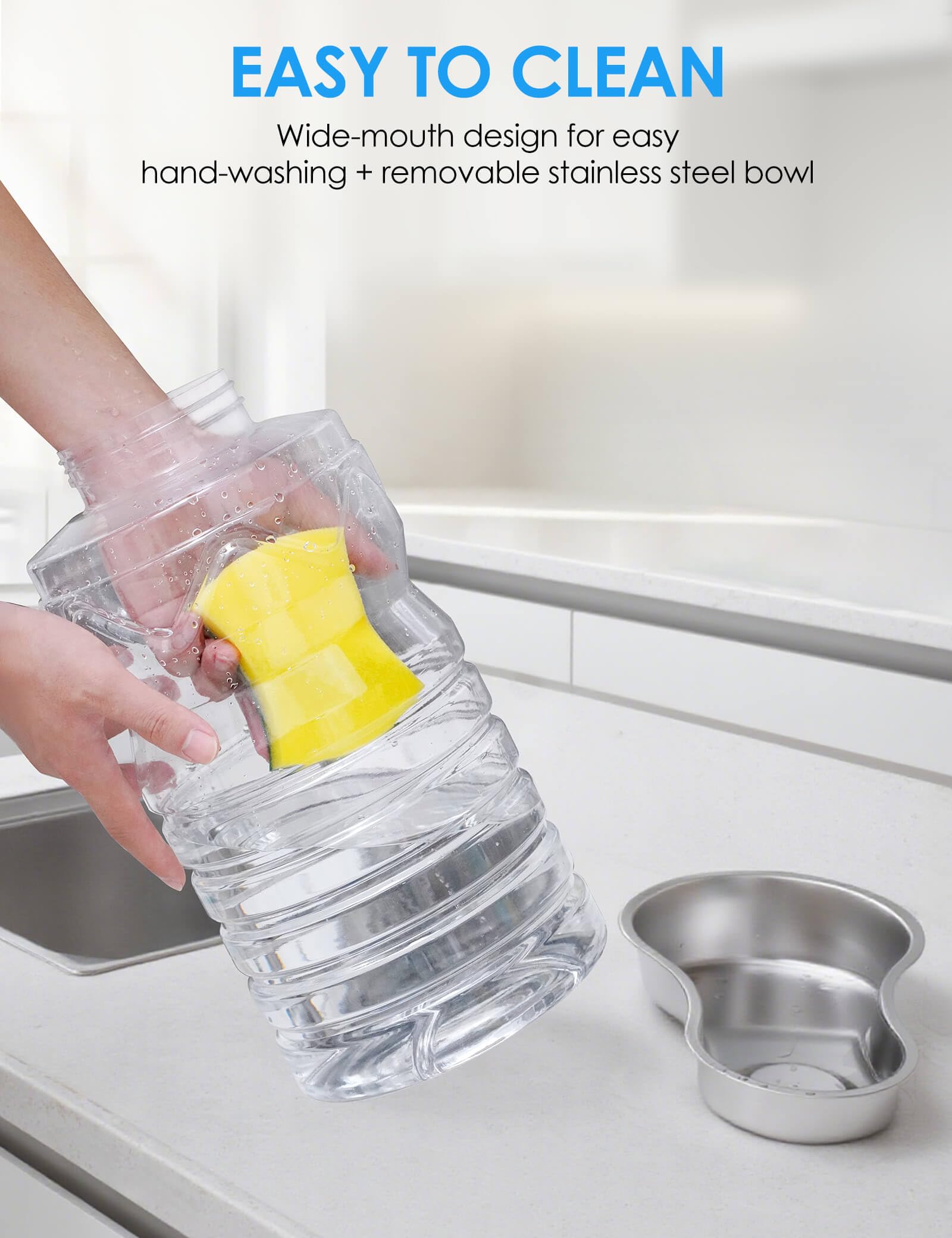 Heouvo sistema de gravedad de 8 L mantiene agua disponible