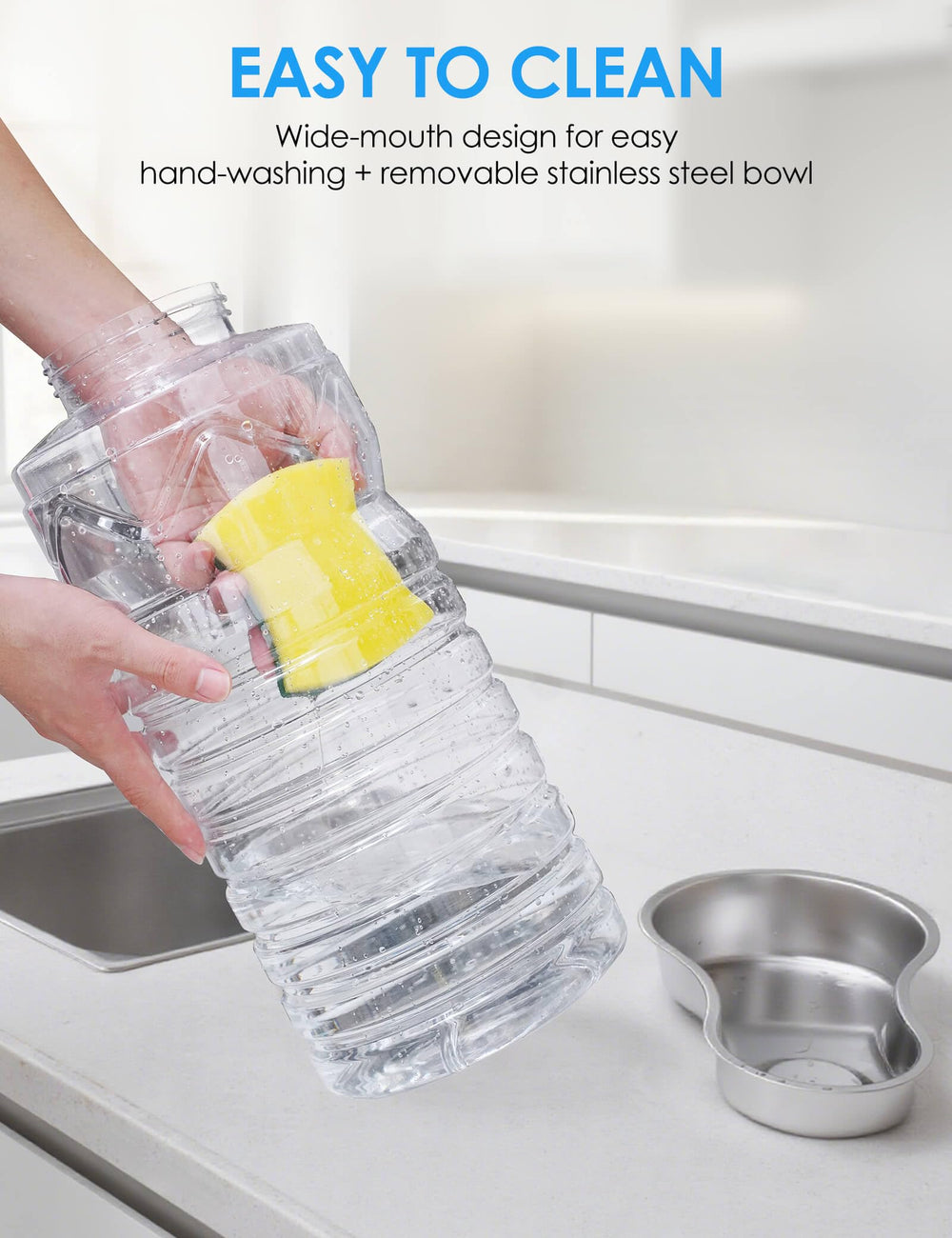 Reservorio de gravedad Heouvo de 9,5 L para agua fresca continua.