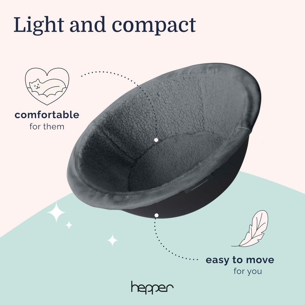 Nido Hepper para gatos, funda duradera y lavable en microfibra.