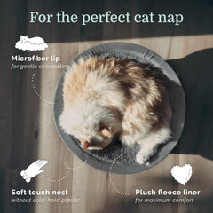 Nido Hepper para gatos, forro peluche desmontable, confort suave y fácil limpieza.