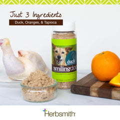 Herbsmith con frutas y verduras, complemento natural para la comida diaria del perro.