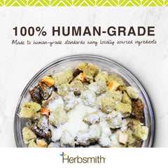 Herbsmith Topper de queso gouda ahumado deshidratado, textura crujiente útil como premio.