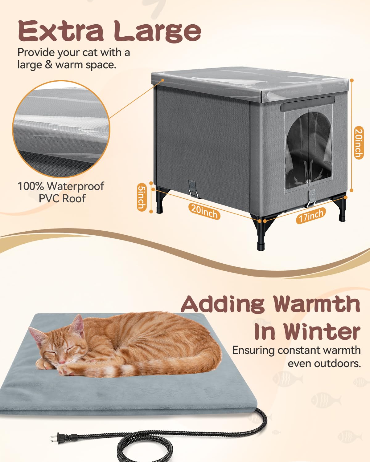 Herehomi cama-termica-interna, mantiene temperatura estable para tu felino.