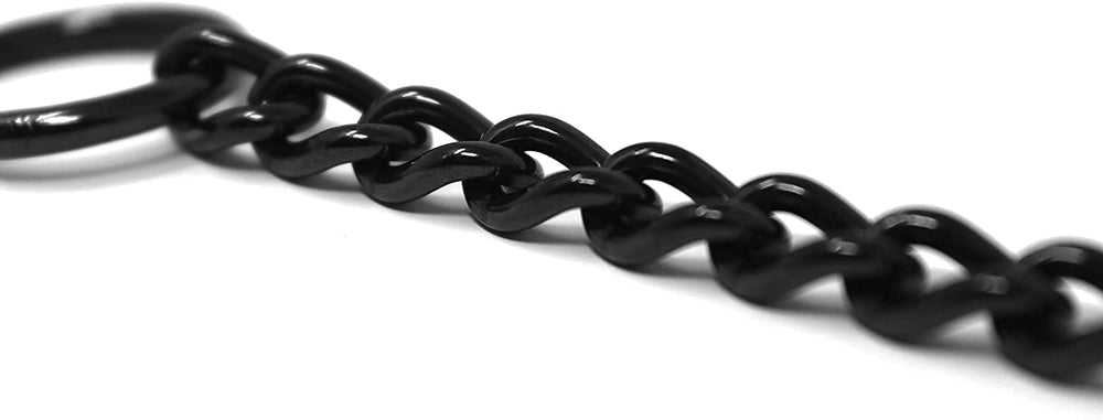 Cadena de entrenamiento Herm Sprenger para perro negro, 55 cm, duradera y fiable.