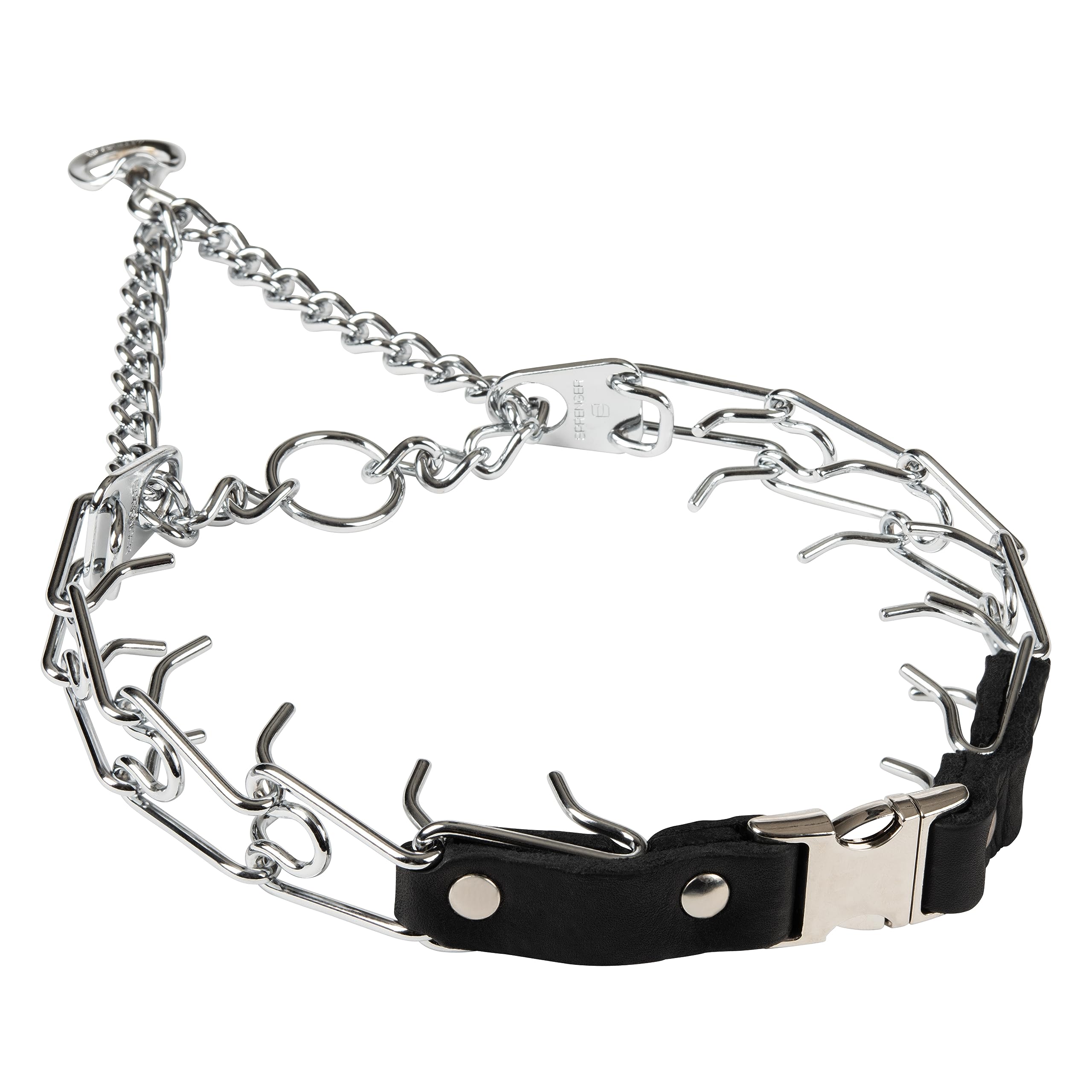 Collar Herm Sprenger 3mm con cierre rápido en primer plano para entrenamiento