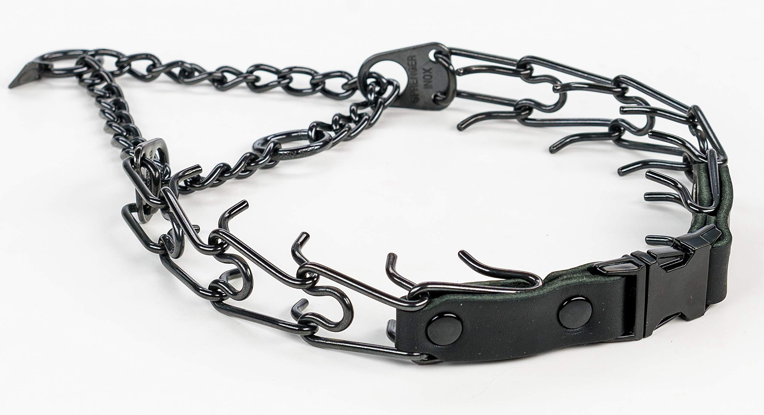 Collar Herm Sprenger negro mate, estilo y funcionalidad en cada salida.