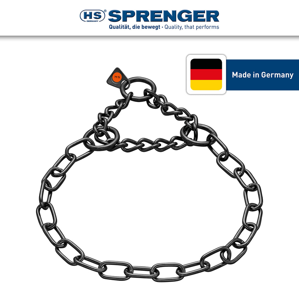 Collar Herm Sprenger acero inoxidable negro para entrenamiento profesional