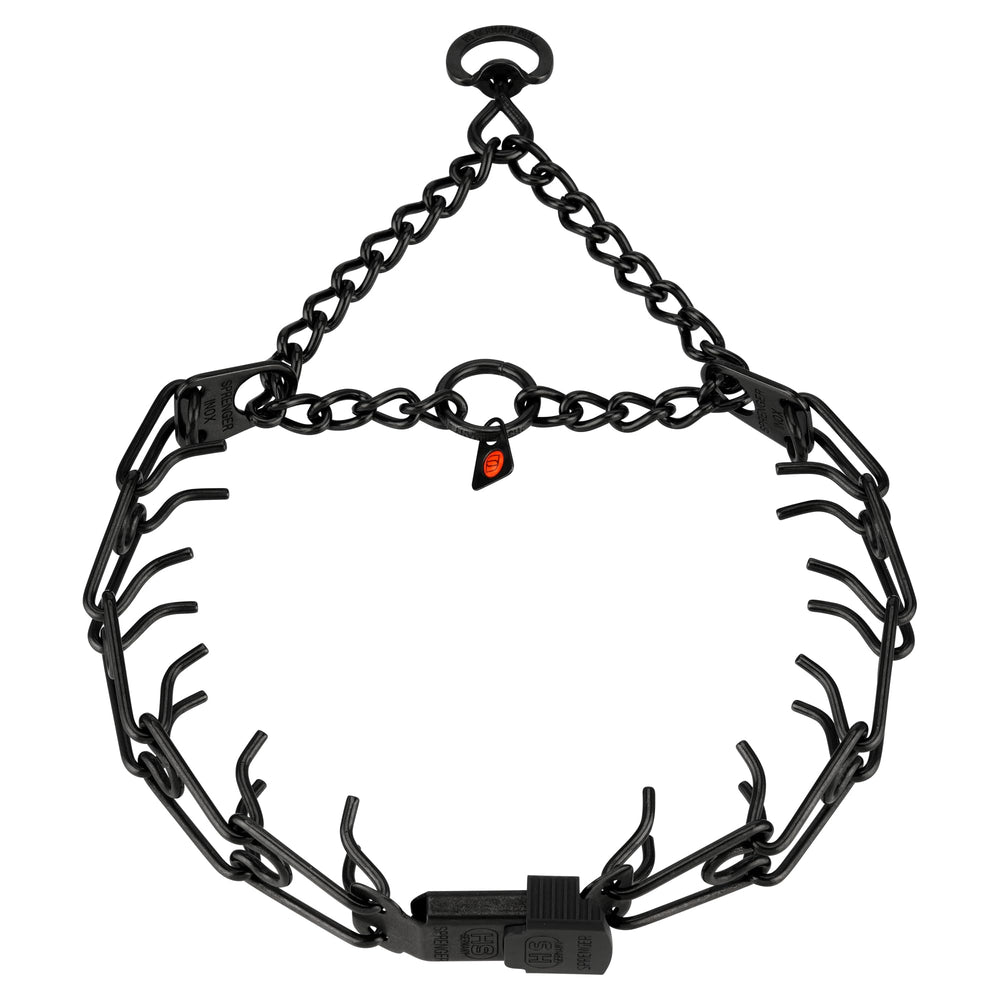 Collar Herm Sprenger con cierre ClicLock central para entrenamiento seguro y cómodo.