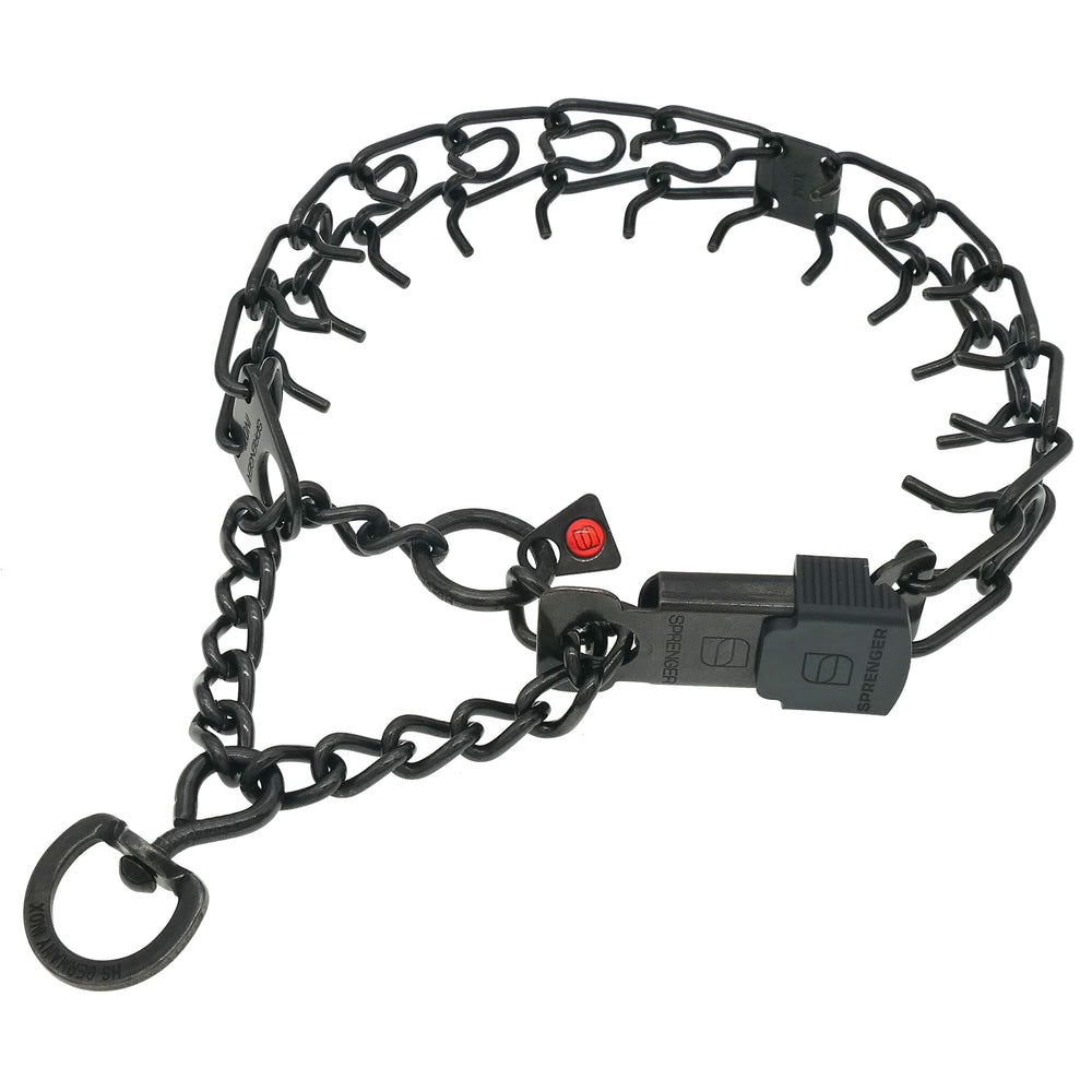 Herm Sprenger collar-clicklock, cierre práctico que facilita ponérselo y quitarlo.